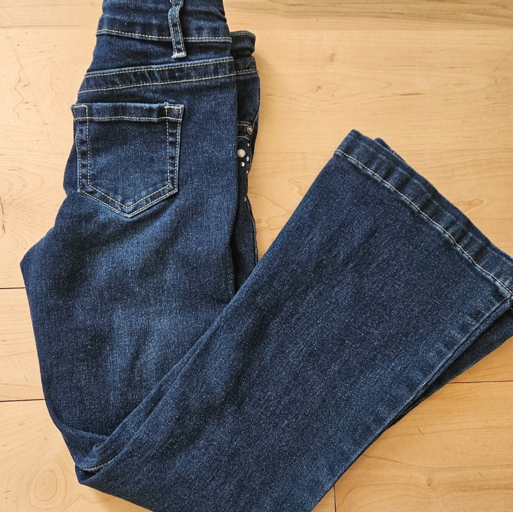 Girls 1st Kiss 💋Blue Jeans with Pearl Embellishments - Picture 5 of 8